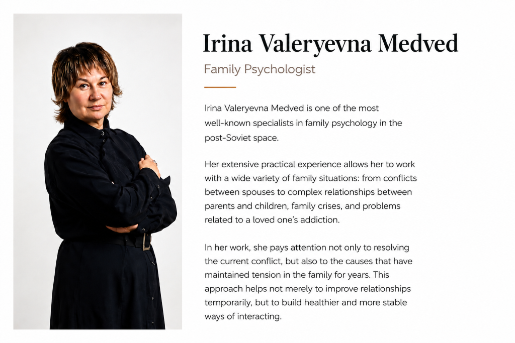 Irina Valeryevna Medved, family psychologist