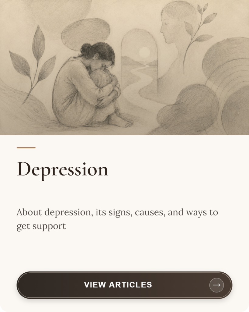 Signs of depression and psychological support