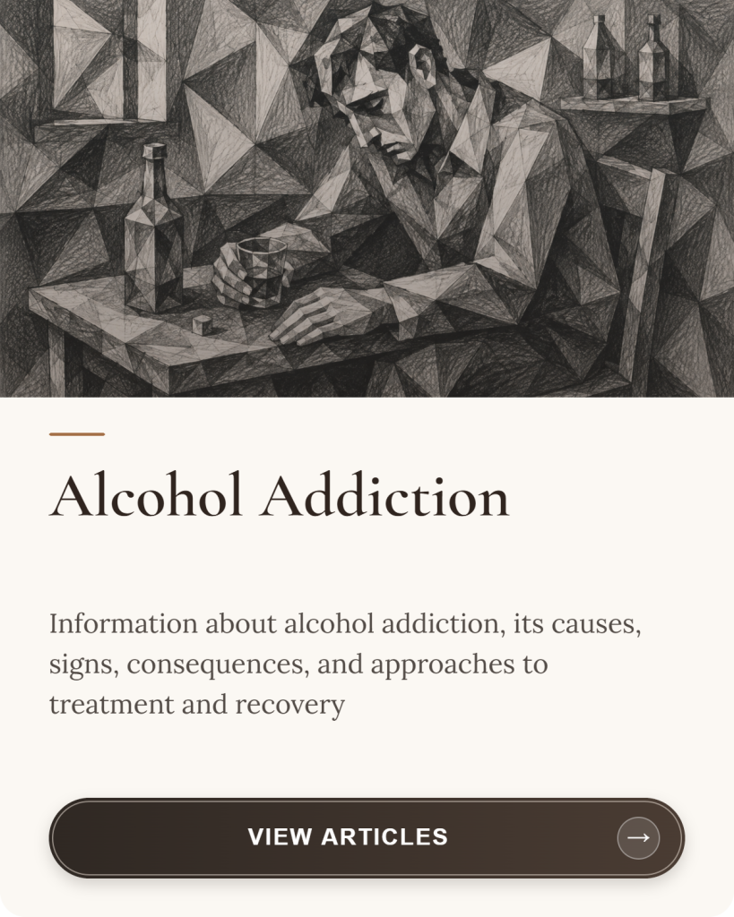 Alcohol addiction illustration