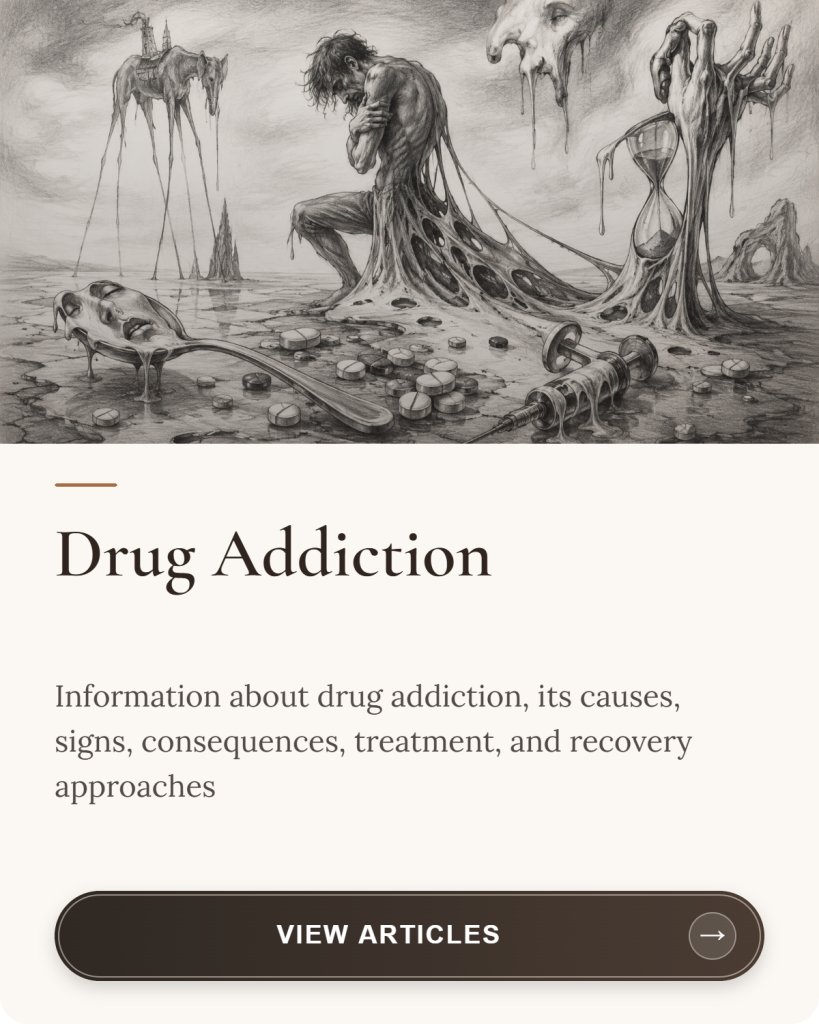 Drug addiction illustration